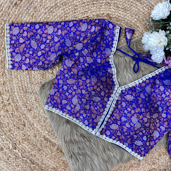 Fiya Banaras Purple Silk Saree